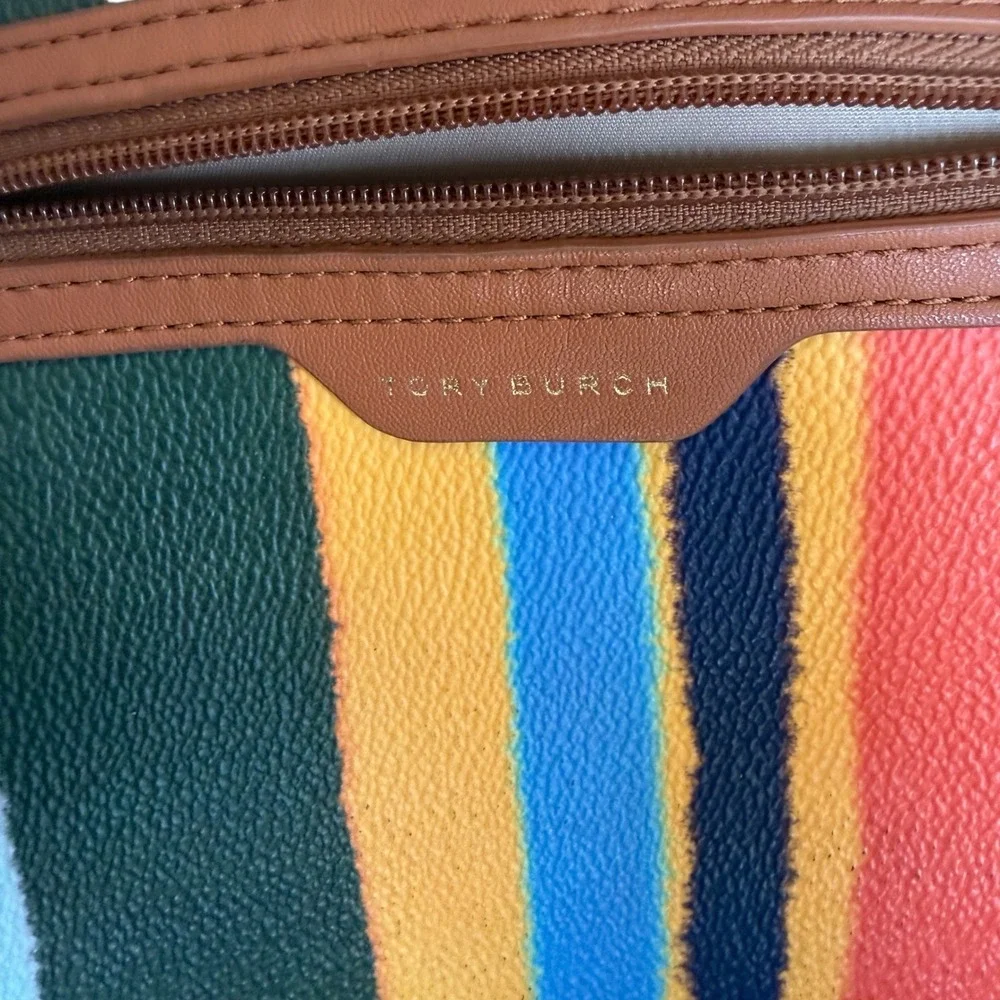 Tory Burch Kerrington Square Balloon Stripe Tote Bag